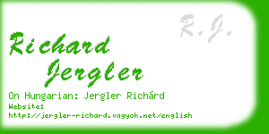 richard jergler business card